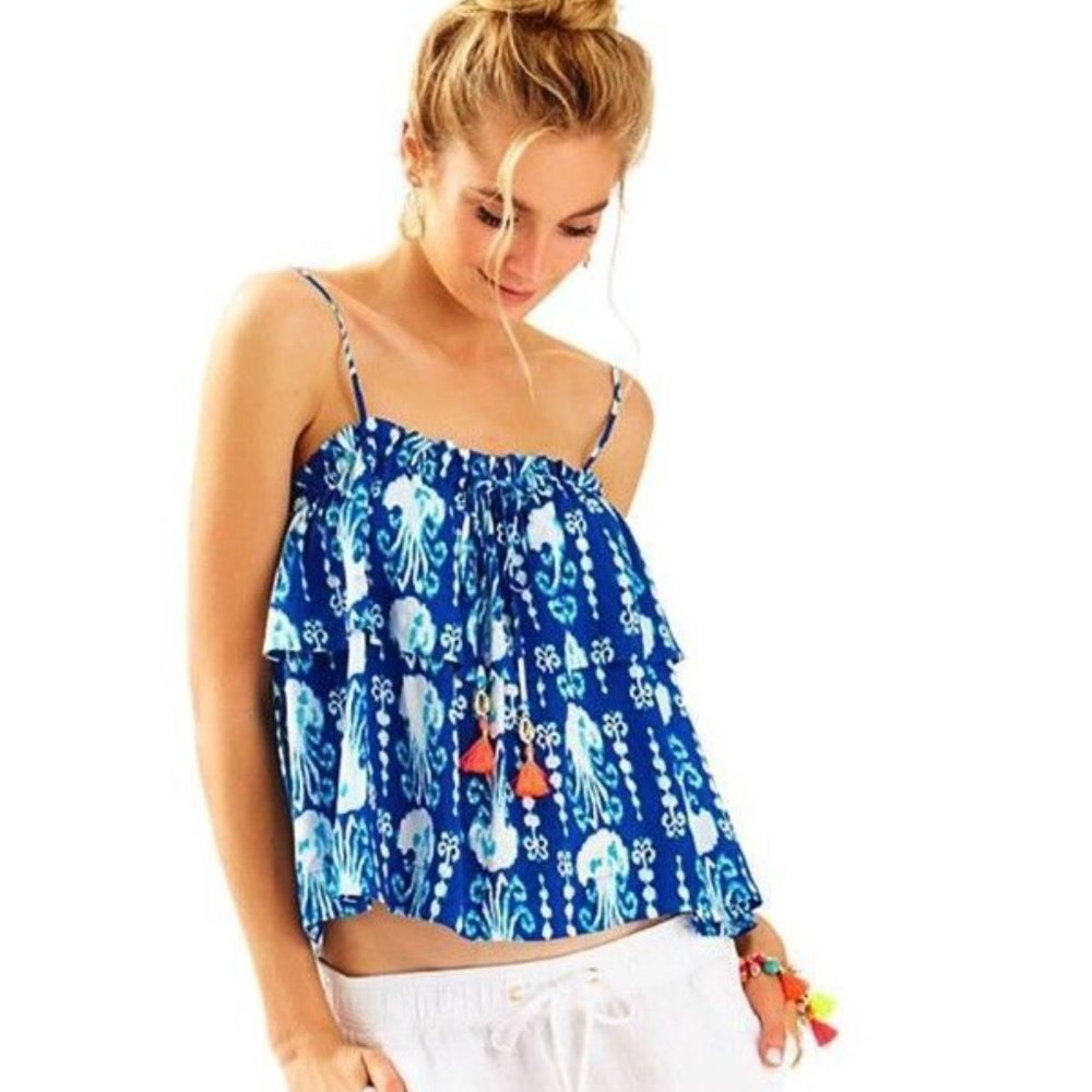 Lilly Pulitzer Mays Indigo Top
